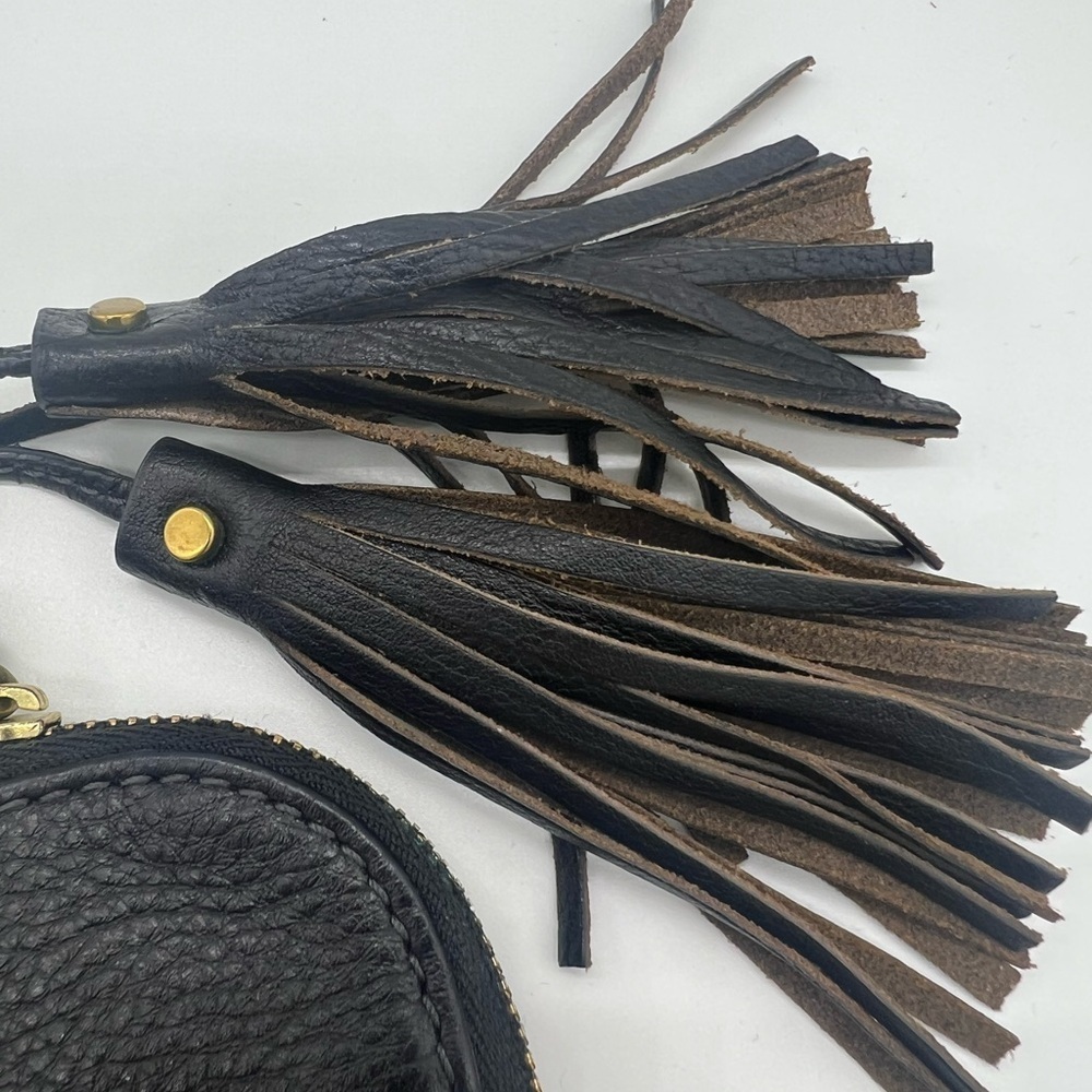 Frye Black Leather Wristlet with Textured Finish - Picture 6 of 13